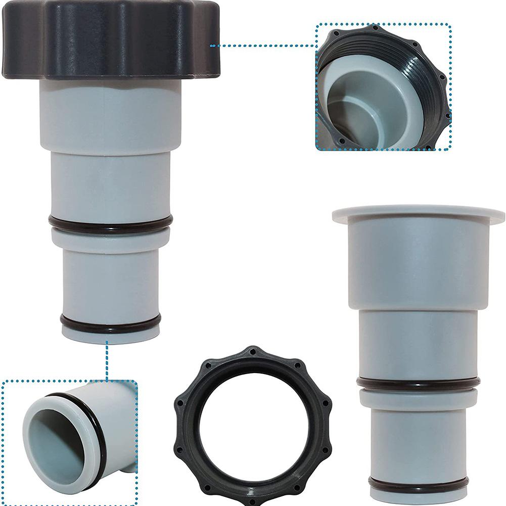 For Intex ARU Threaded Plastic Pool Hose Adapter for 4000 2500 2000 1500 Gallon/Hour Filter Pumps with Threaded Hose Connections
