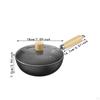 Patelnia Wok 7'' do gotowania na gazie płaskodenna niepowlekana do smażenia w ruchu dom i kemping
