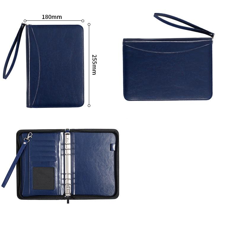 Спиральный блокнот с кольцами, органайзер-планировщик, папка-переплет, дневник путешествий, журнал синий