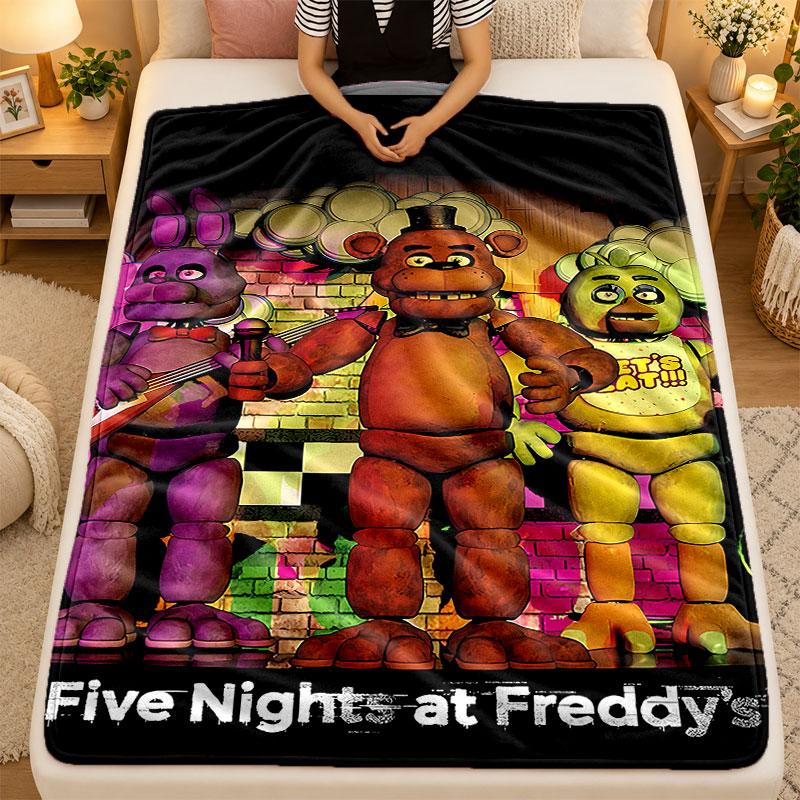 Flanel BattaniyeFive Nights at Freddys Sıcak Yumuşak Atkı Battaniye İç Mekan Kanepe Yatak Oturma Odası Kullanımı İçin