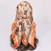 New 90 * CM Satin Square Scarf, Women's Headscarf, Scarf CO Contrasting Color Shawl Striped Simple Model