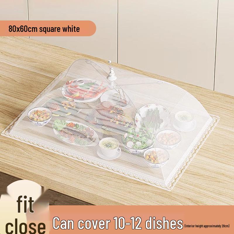 Shuwan Foldable Insect-Resistant Food Cover - Breathable, Dustproof, and Flyproof Umbrella for Household Dishes