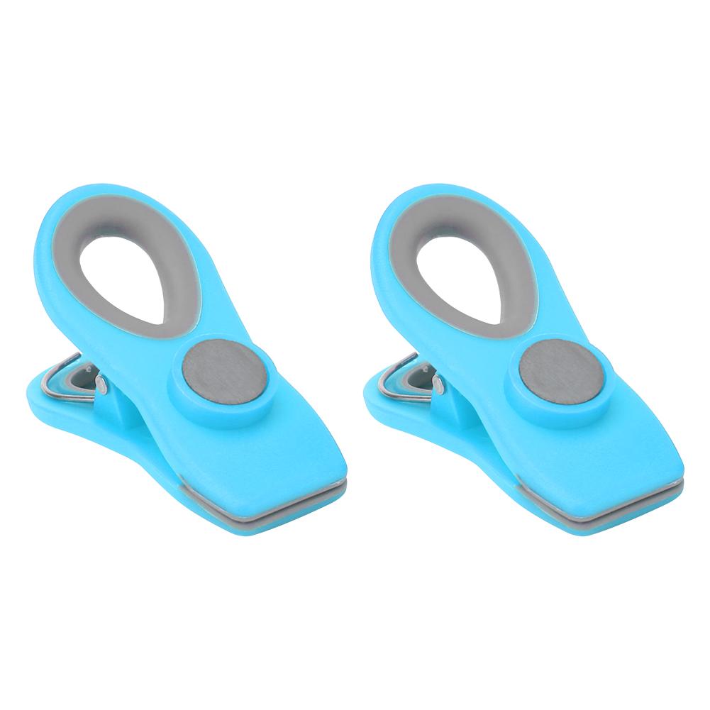 2Pcs Mini Portable Food Sealing Magnetic Clips Snack Food Preservation Bag Clips Kitchen