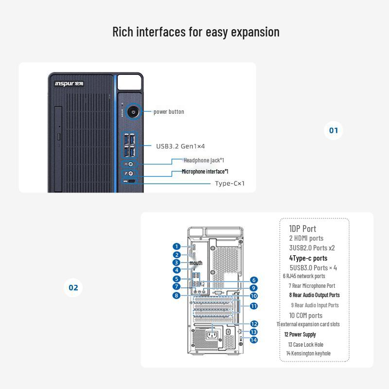 INSPUR M5-G1 High-Performance Desktop PC (CN version)