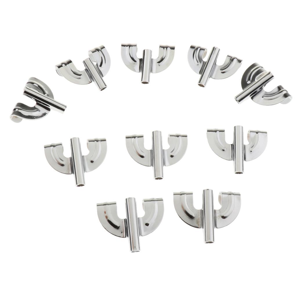 10x Metall Bass Drum Spannhaken für Bass Drum Teile Zubehör