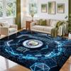Manchester City Design Crystal Velvet Rug Soft Decorative Mat for Bedroom Entrance