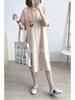 Summer Maternity & Nursing Dress: Short Sleeve Cotton Nightgown for Postpartum Moms