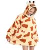 Autumn and Winter Sports and Leisure Warm TV Blanket Senior Children's Plush Comfortable Soft Bathrobe Warm Fluffy Robe