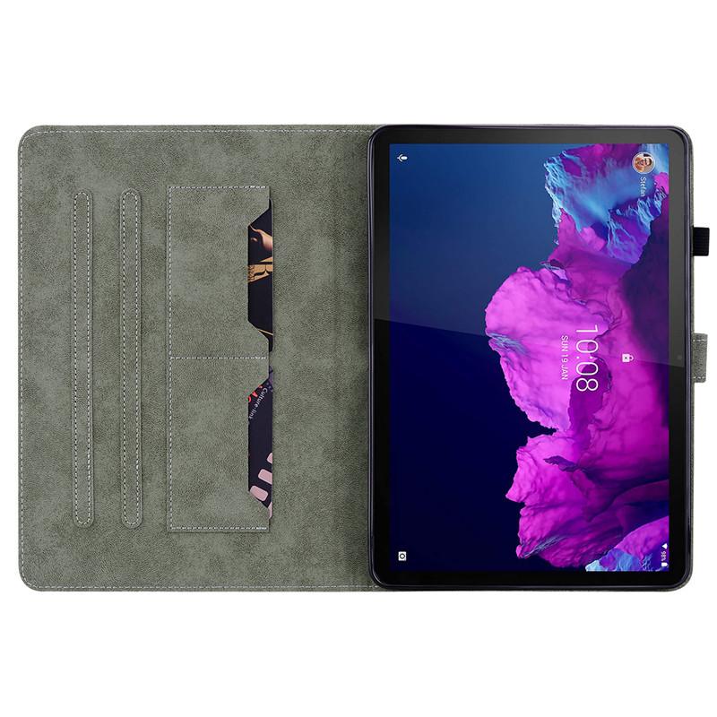 Tablet Case Tablet Case For Lenovo Tab P11 Plus 2021 TB J616F J606F TB-J607F Cute Kawaii Tiger Print Soft Silicone Cover For P11 Plus Case