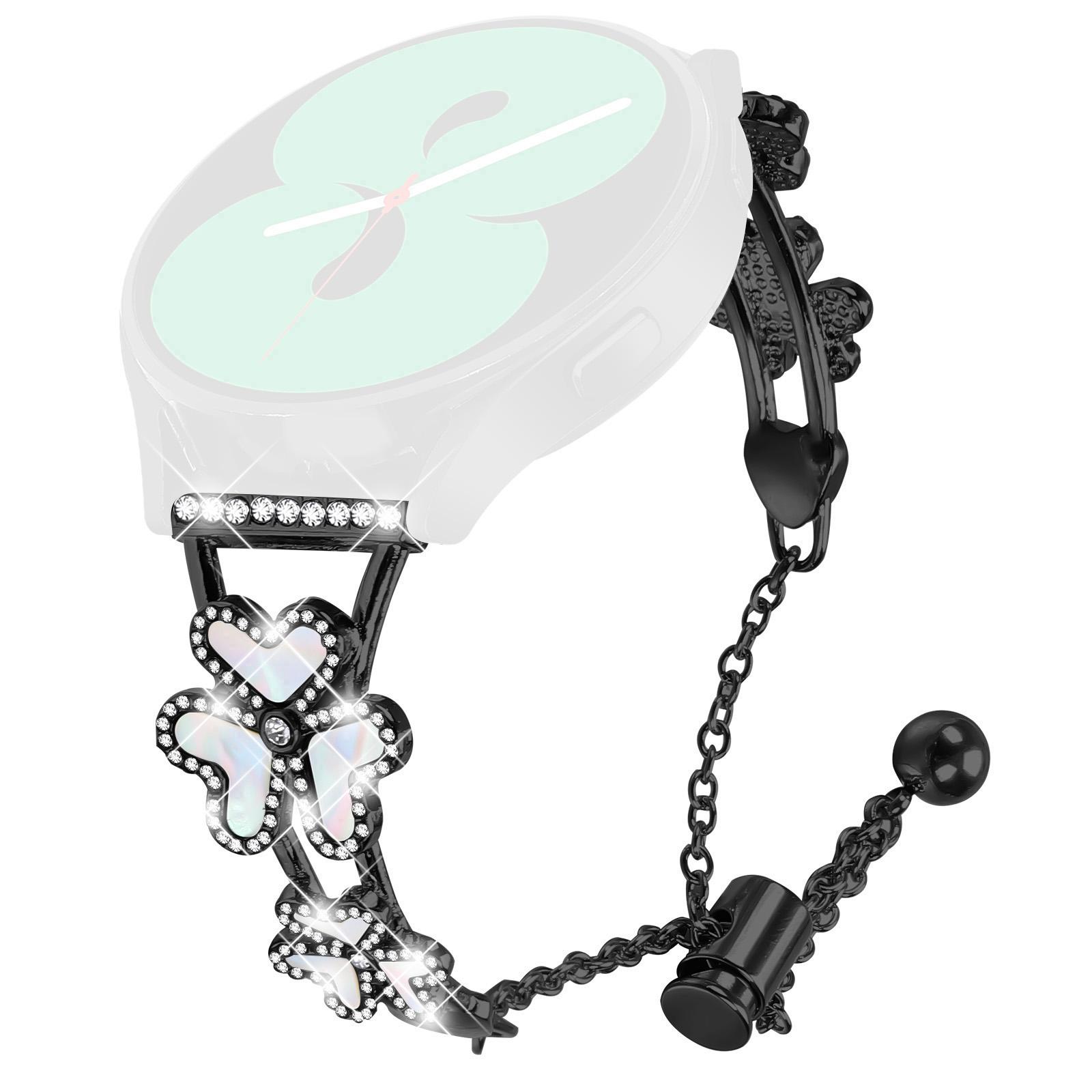 

For Huami Amazfit GTS 2 Watch Strap Replacement Metal Band Heart Clover Decor A