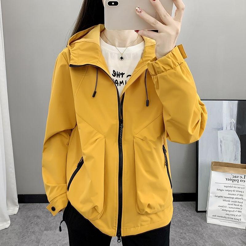 Damen Frühling Herbst Windjacke Schlanke Passform Winddicht Sportjacke Paar Liebhaber Mantel