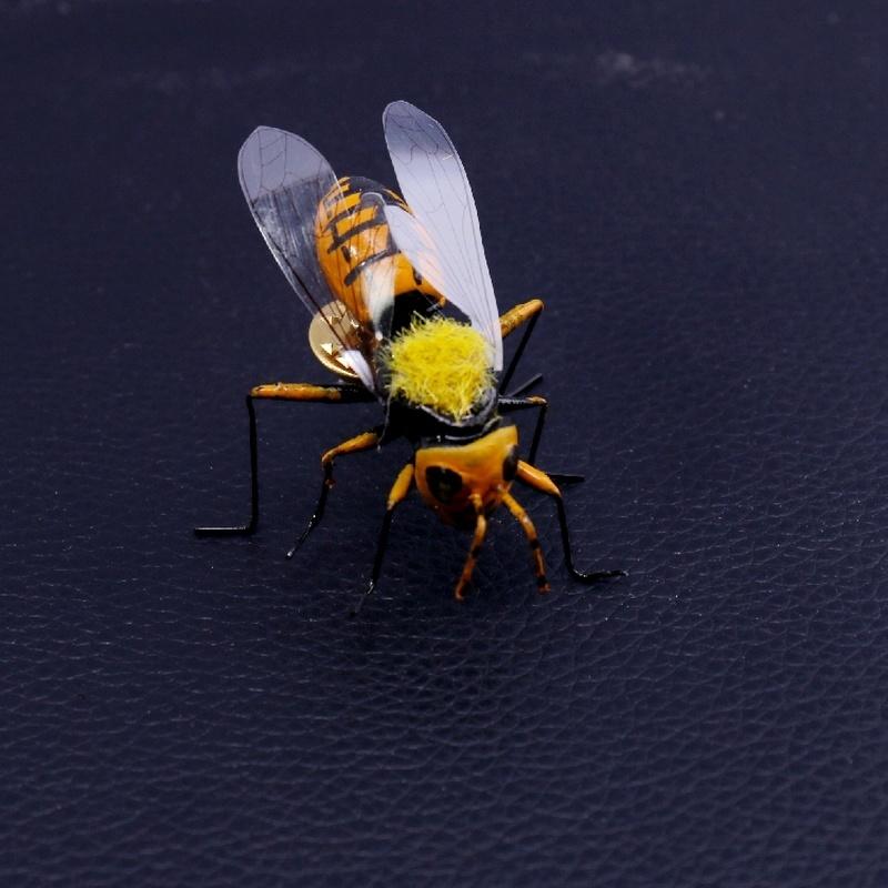 Handgemaltes Gemälde Hummel Biene Wespe Brosche Anstecker Insekt Brosche Biene Fliege Insekt Brosche Kleidung Zubehör