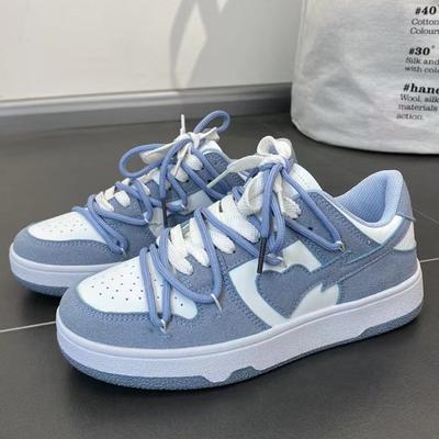 Fashion 2024 Sewing Women Sneakers Contrasting Colors Light Flat Shoes Ladies Outdoor Luxury Men Running Shoes Heart Pattern Women