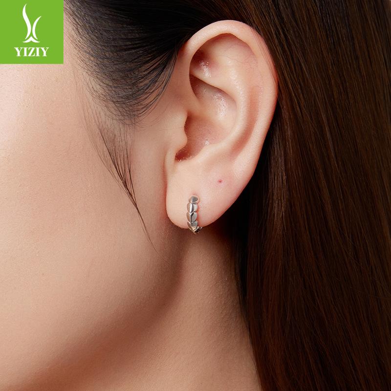 S925 Sterling Silver Love Splicing Ear Buckle, Charm Classic Heart-Shaped Three-Dimensional Earrings Earrings