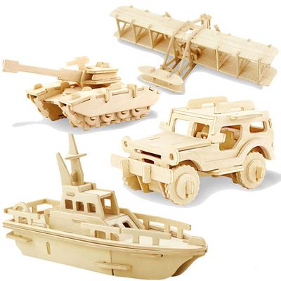 3D DIY Holzpuzzle Spielzeug Militärserie Panzerfahrzeugmodell Set Kreativ Zusammengebautes Bildungspuzzle Spielzeug Geschenke Für Kinder Kinder