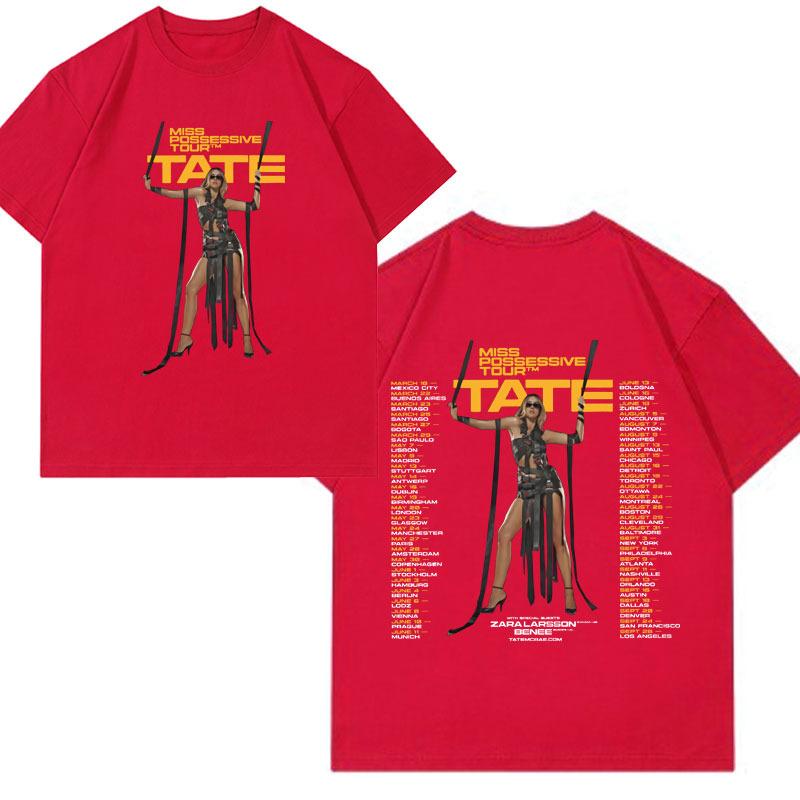 Dres Tate McRae 2025 Nová jaro-léto Pánské a dámské sportovní oblečení T8 McRae Fotbalový dres Tričko s V-výstřihem Y2k Oblečení