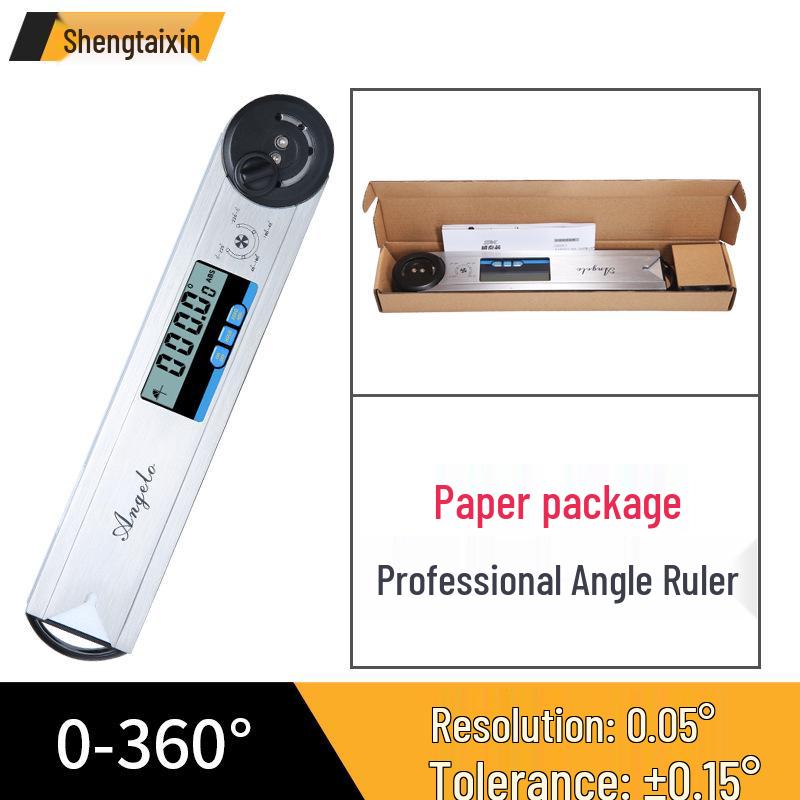 Shengtai Xin High-Precision Digital Protractor: Stainless Steel Industrial Angle Ruler