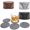Set da 10 pezzi Sottobicchieri Rotondi in Feltro Protezione Tavola da Pranzo Tappetino Resistente al Calore Sottobicchiere per Tazze Calde Caffè Tè Sottopiatto Accessori Cucina