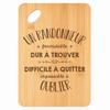 Cutting Board - PLANETEE - A Formidable Hiker - Bamboo - 30x20x1 Cm - Hanging Hole 24 Mm