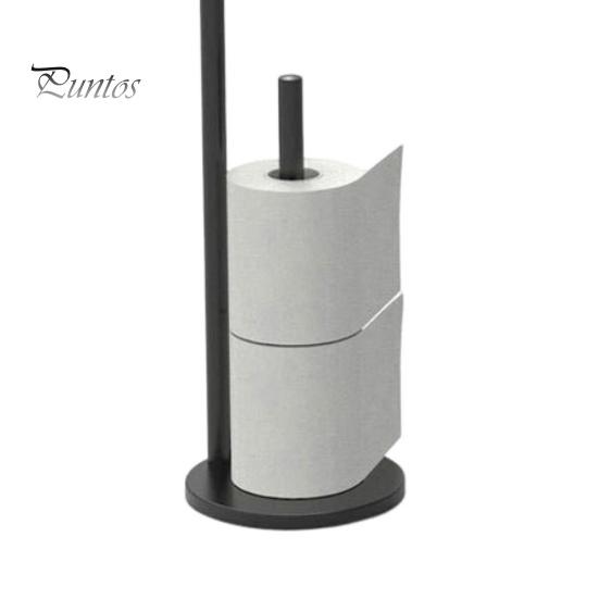 Freestanding Toilet Paper Holder with Non-Slip Stable Base Easy Assembly Large Capacity Bathroom Roll Paper Stand