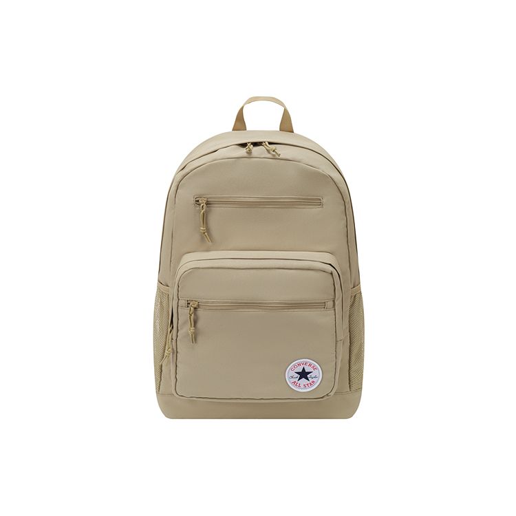 Converse Multi-Pocket Polyester Backpack Regular Oatmeal Unisex Backpacks CV2443025PS-002 Oat,M
