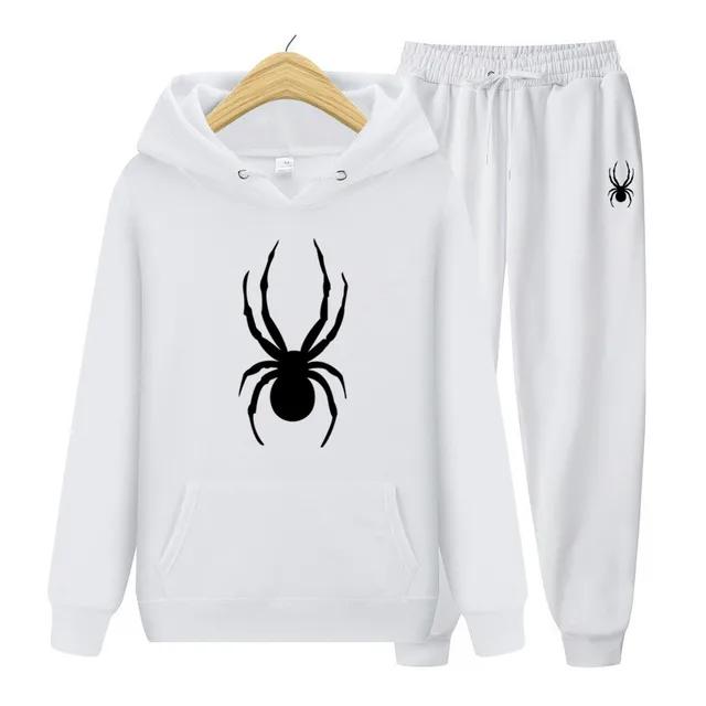 

Весенне-осенний мужской и женский костюм, брендовая модная толстовка с пауком + брюки, мужская повседневная спортивная одежда для бега, 2 комплекта 3XL