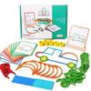 Dřevěné kreativní tyčinky a kroužky Puzzle Inteligence hra Montessori Vzdělávací hračky pro rané dětství pro děti 3 roky