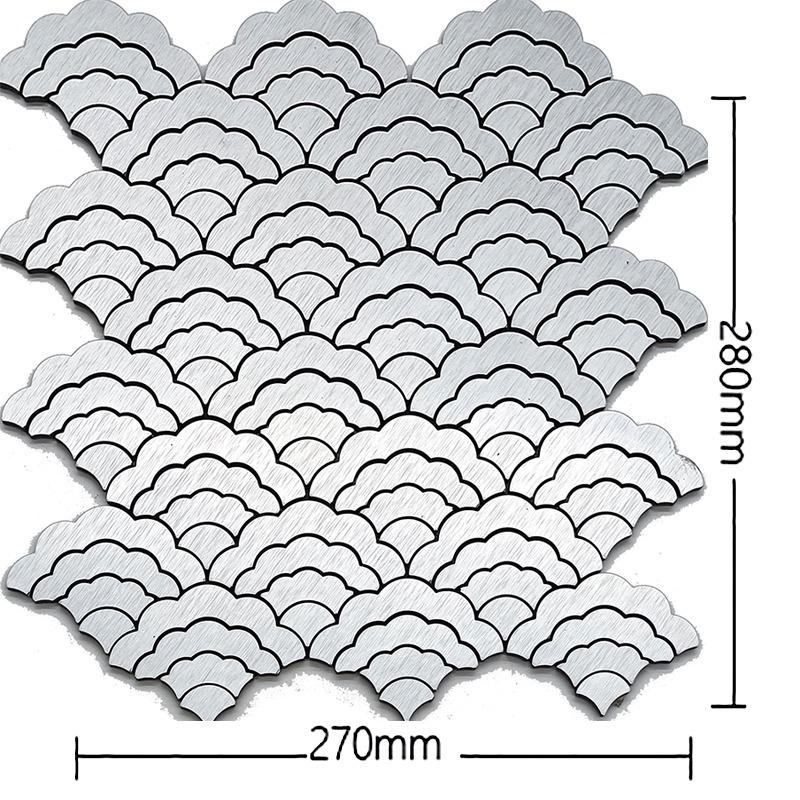 1Pcs Fan Shape Mosaic Ceramic Personality DIY Background Wall Bathroom Homestay Pool Kitchen Bathroom Wall Paper Home Decoration