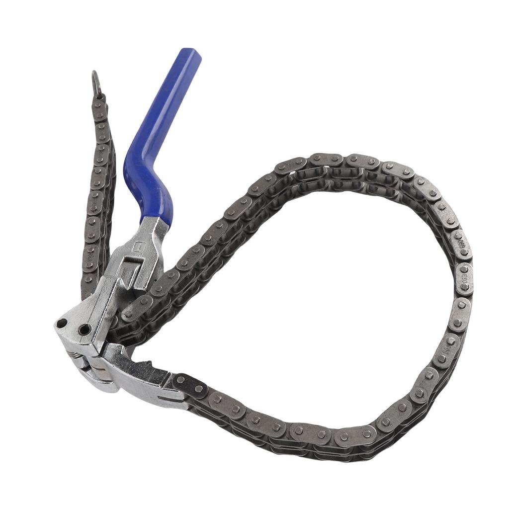 Cheie tip lanț pentru filtru de ulei, cheie multifuncțională de uz greu, unealtă de îndepărtare cu lanț lung de 23,6 inci