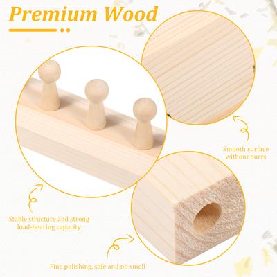 Chunky Knitting Machine 46/47inch Blanket Knitting Machine Wooden Chunky Weaving Frame Adjustable Size Hand Knitting Carpet Tool