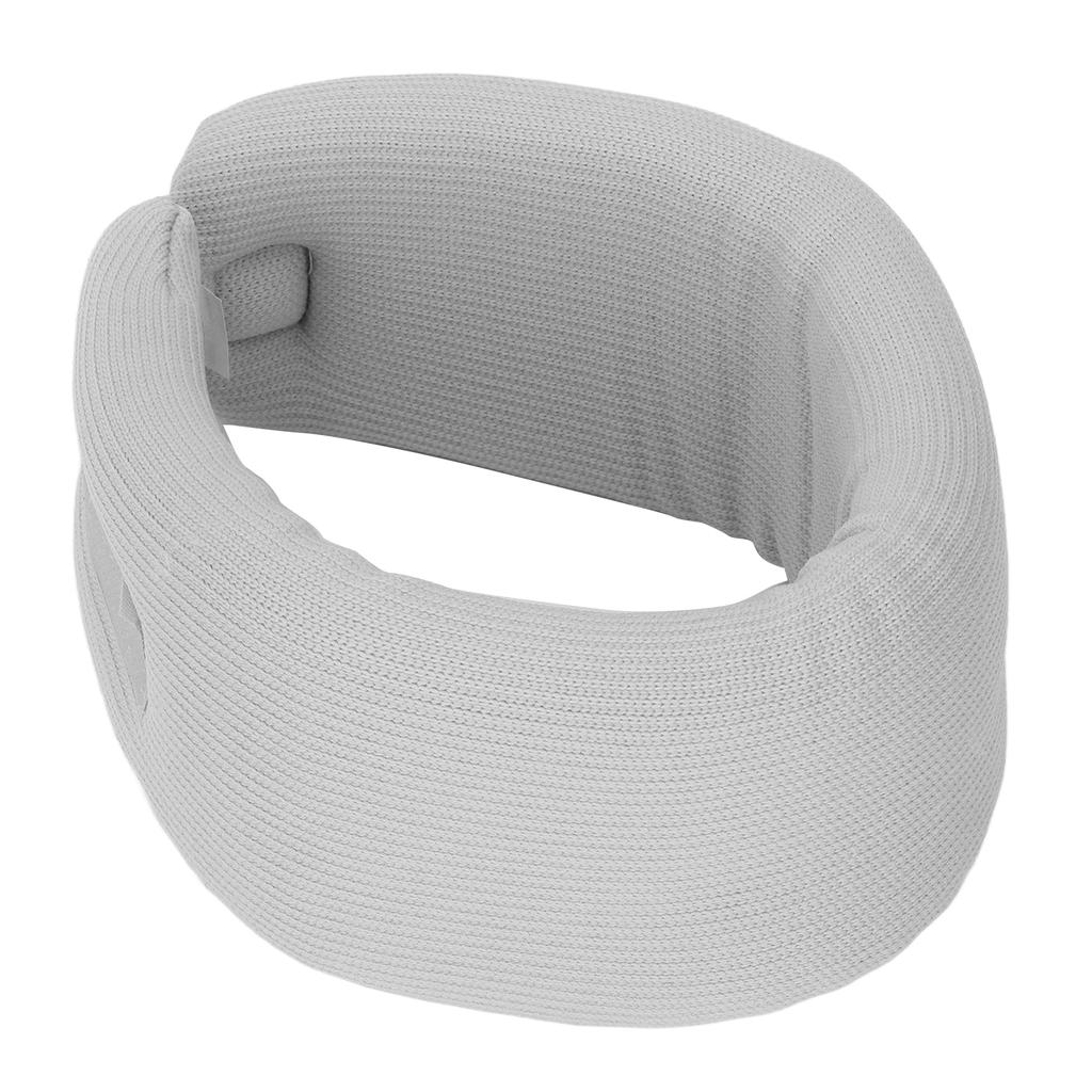 Neck Brace Grey Nylon High Elastic Sponge Chin Curvature Design Neck Support Pad for Home M