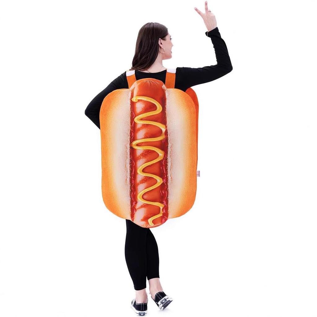 Mardi Gras Food Themed Party Hot Dog Costume, Adults