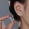 OPK 1 Pair of Exquisite and Elegant Curved Earrings, Decorated with Faux Cubic Zirconia. Women's… More