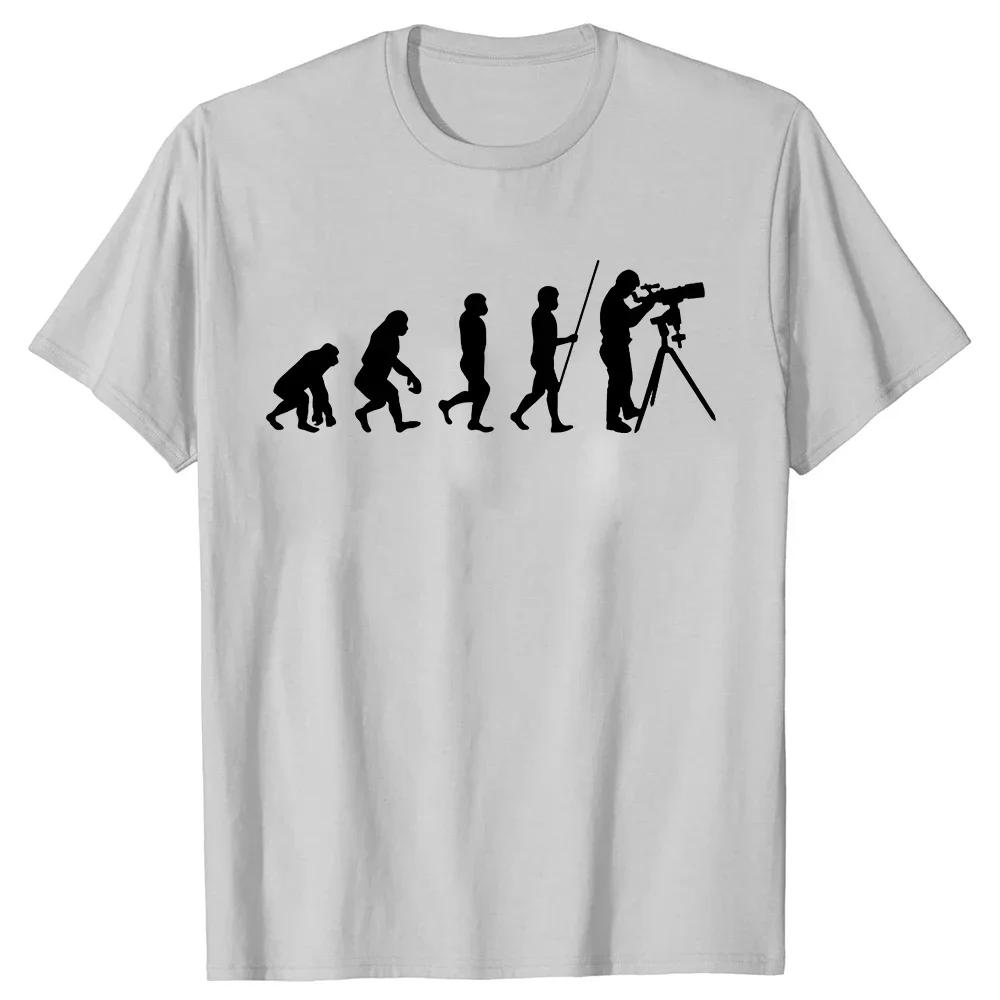 Astronomer Evolution T-Shirt Funny Astronomy Cool Gift Cotton Men's T Shirts Simple Style Tops T Shirt Casual Short Sleeve