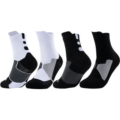 2Pair Towel Bottom Athletic Socks Men Women Football Basketball Baseball Rugby Soccer Cycling Cushioned Non Slip Sports Socks