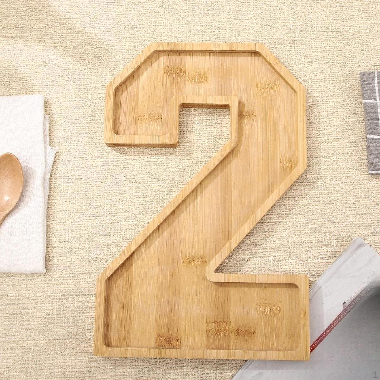 

Поднос для сервировки с цифрами из дерева, заполняемый, декоративная тарелка для печенья 1