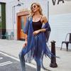 2025 Swimsuit Cover-ups  Fashion Tassel Gold Bikini Beach Cover Up Sexy Beach Dress Tunics for Women Summer Wear See Through