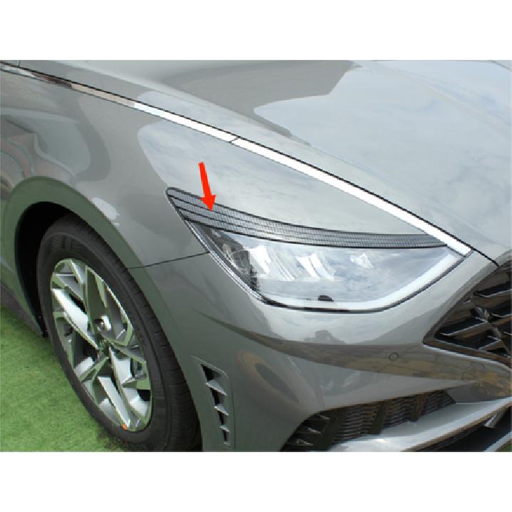Накладка на переднюю фару из углеродного волокна, накладка-«бровь» для - Hyundai Sonata