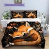 Hugging Animals  Pattern Bedding Quilt Set Quilt Cover Pillowcase Home Decoration  Gift (1 * duvet cover + 2 * pillowcase, without core)