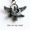 Seraphim Pendant Necklace Long Chain Angel Clavicle Chain Men and Women Couples Creative Gifts Valentine's Day Gifts