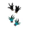 Feather Wrist Cuffs Feather Gloves Cuff Gothic Arm Warmers Faux Fur Sleeve for Halloween Costume Cosplay Decorations Masquerade