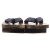 Geta with Two Patterned Paulownia for Men Brown [KYOETSU] (Japanese Clogs) Teeth, Straps, Base, (27.0cm, 3)