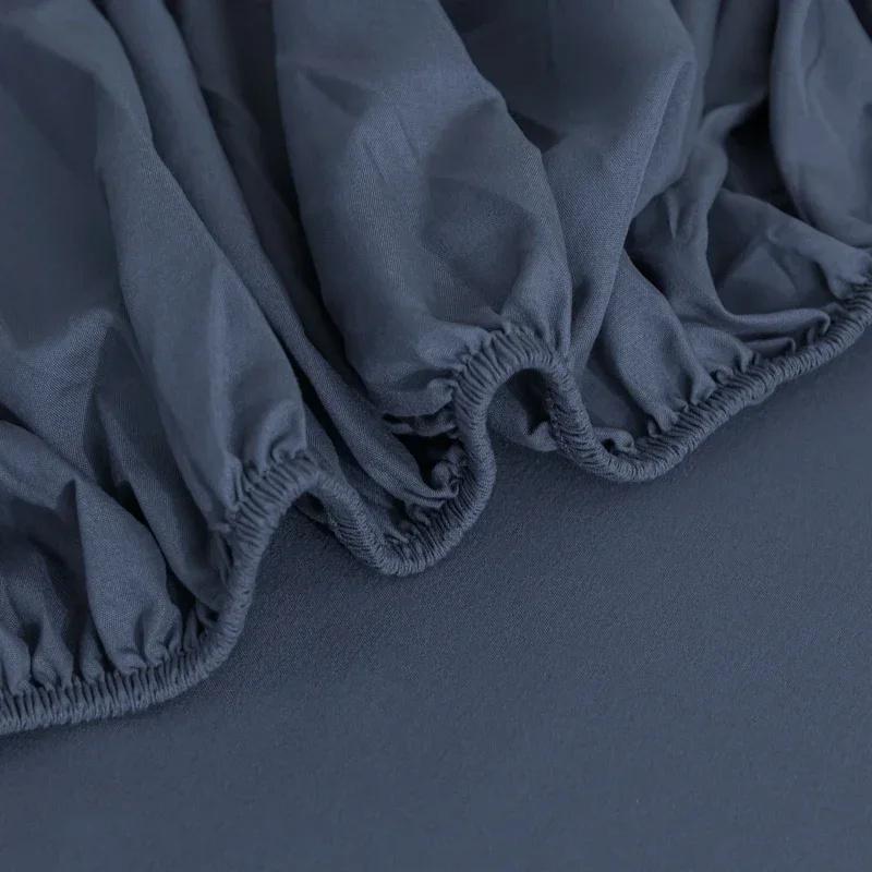 Soft Cotton Fitted Sheet Single Double Bed Mattress Cover with Elastic Band Bed Sheet Bed Linens Solid Color Sheet Mattress Topper