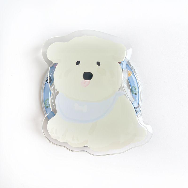 Cute Cartoon Dog Silicone MagSafe Phone Holder – Telescopic & Magnetic Airbag Design