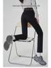2025 Spring Women's High Waist Black Cigarette Pants - Professional, Casual Nine-Point Trouser Suit