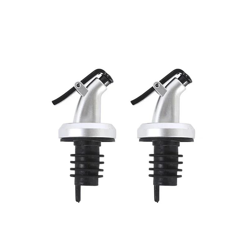 Oil Bottle Stopper Rubber Lock Plug Seal Leak-proof Food Grade Plastic Nozzle Sprayer Liquor Dispenser Wine Pourers Bar Tools