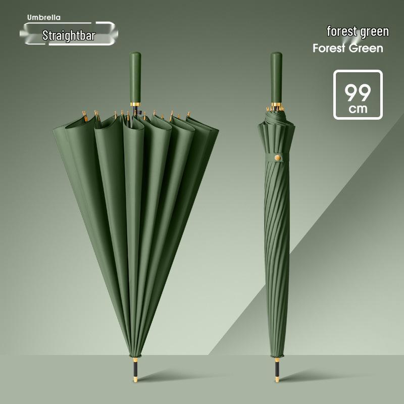 Women's High-End Automatic Long-Handled Umbrella with Straight Rod - Suitable for Rain or Shine and Men's Business Logo