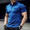Men's Summer Outdoor Sports Fashion Breathable Button Shirt Men's Sports Casual Pocket T-shirt
