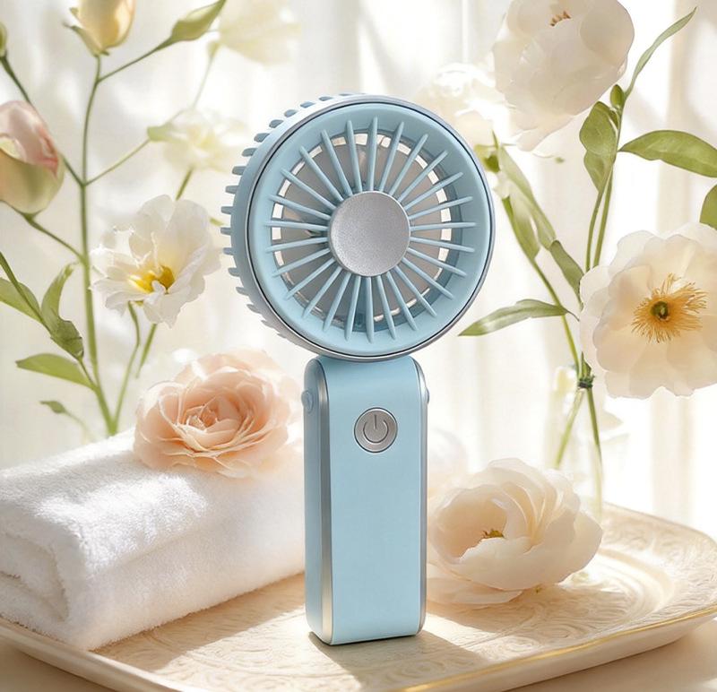 Creative Cartoon Mini Handheld Fan with USB Charging and Phone Holder