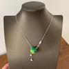 Layered Green Fruit Choker Enamel Sweet Dainty Chain Fairycore Piece Stud Earrings  Dating